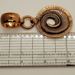 Pendant for Scarf Necklace Jewelry, with Brass Coloring, Lightweight, Round